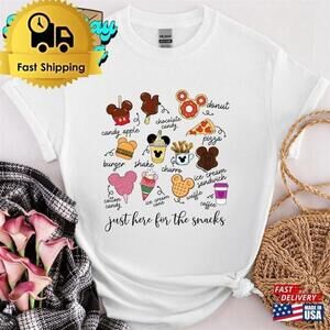 Disney Snacks Just Here For Disneyworld Vacation Funny Unisex T-Shirt